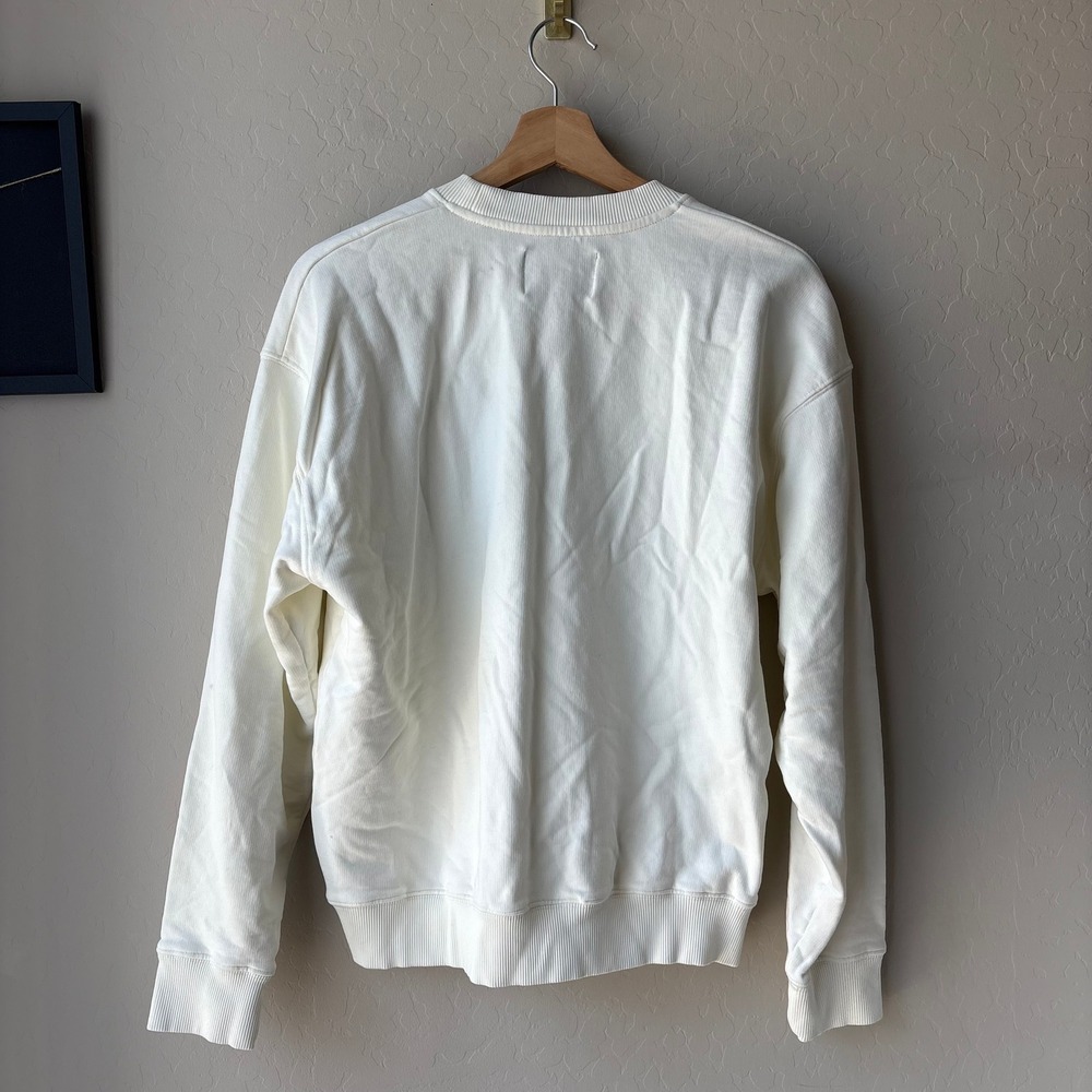 Lingua Franca Crewneck Young Scrappy and Hungry Cotton Sweatshirt Cream Size M - Picture 6 of 8
